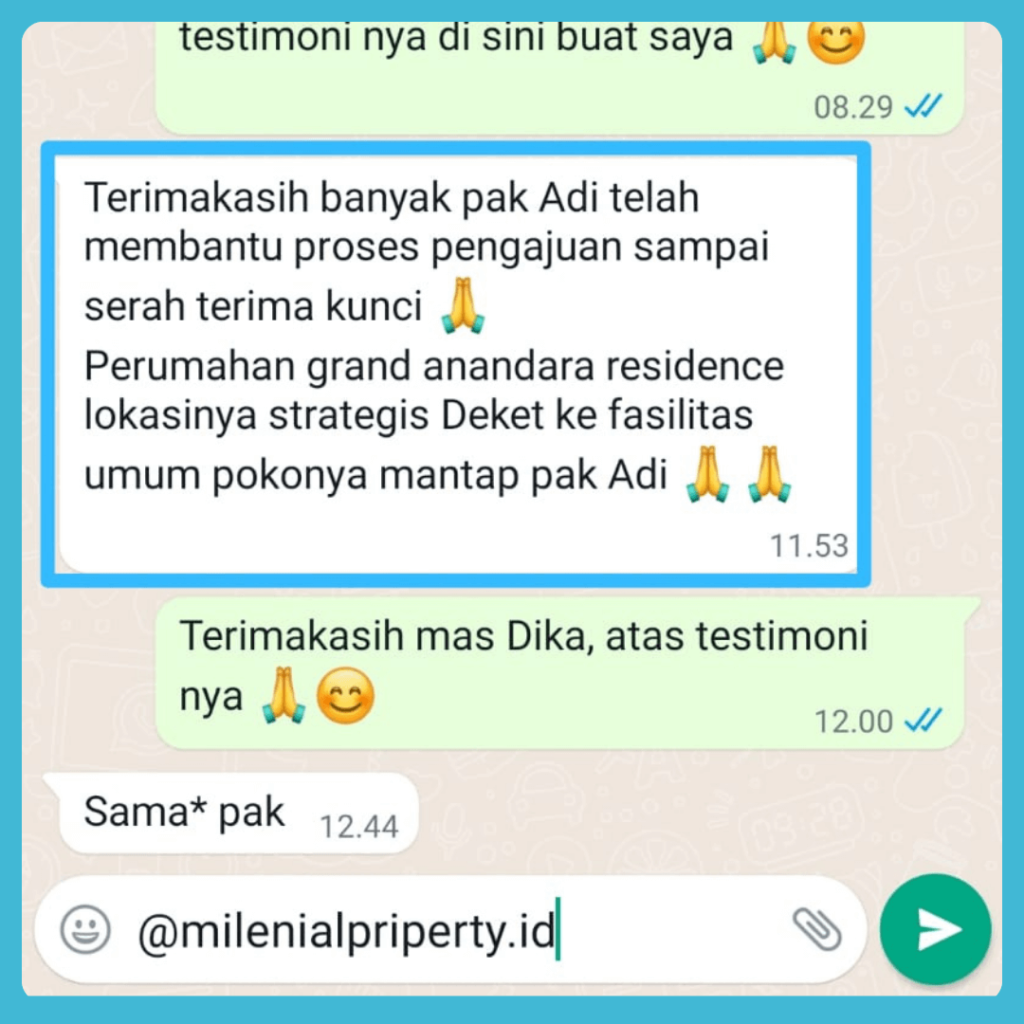 testimoni konsumen grand anandara residence